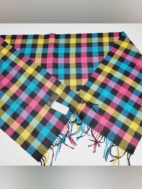 NEW with Tags Unisex Adult Woven Scarf Multicolor Pattern Cashmere Feel 72x12.5"